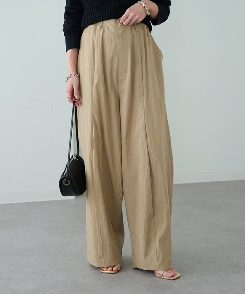 Omekashi(オメカシ)の「【トレンドシルエット】ドロストカーブパンツ(チノパンツ・レディース・チャコールグレー/ベージュ/カーキ・36/38)」の2枚目の写真