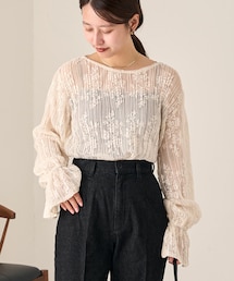 Kastane | 【2/8(土)12:00発売/セレモニー対応】B レースプルオーバー(Tシャツ/カットソー)
