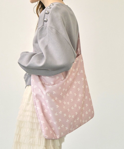 3coins（3coins）の「リボン柄ショルダーバッグ（ショルダーバッグ・レディース・アイボリー/ピンク系その他/ブラック・FREE）」の3枚目の写真