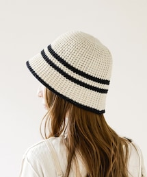 バイカラーバケットハット