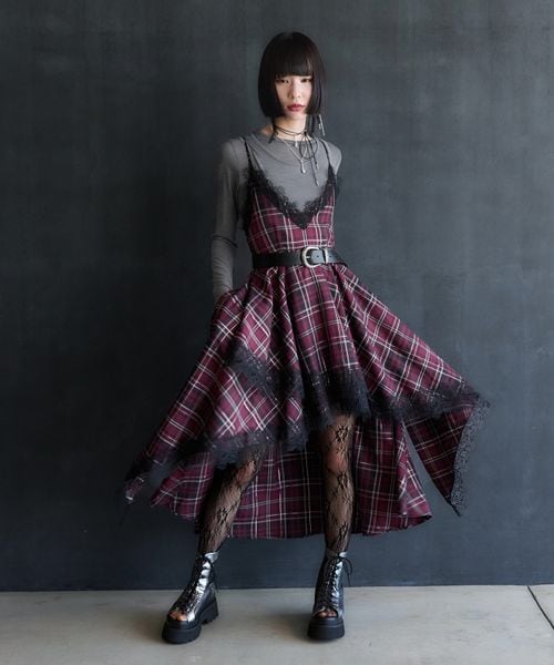 【最終値下げ】HARE タータンチェック キャミワンピース HARE（ハレ）の「タータンチェックキャミワンピース（）」 - WEAR