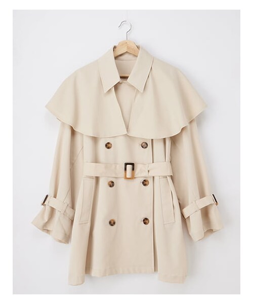 INGNI（イング）の「【WEB限定】【春の新作】ケープ付ミディ丈トレンチコート（ジャケット/アウター・レディース・ﾗｲﾄﾍﾞｰｼﾞｭ/ﾍﾞｰｼﾞｭ・M）」の11枚目の写真