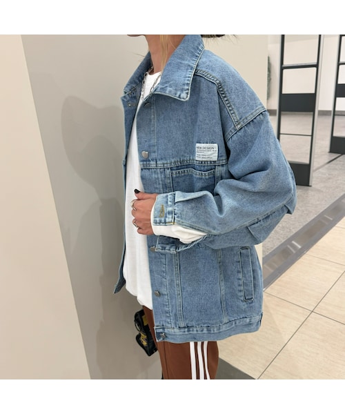 copine(コピン)の「オーバーサイズデニムジャケット(デニムジャケット・レディース・ブルー・L)」の1枚目の写真