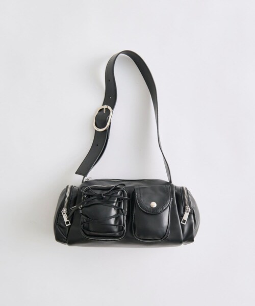 OLIVE des OLIVE(オリーブデオリーブ)の「レースアップポケットバッグ(バッグ・レディース・イエロー/ブラック/サックスブルー/アイボリー・FREE)」の3枚目の写真