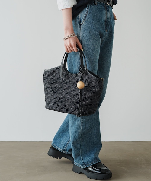 本日のみ価格❣️russet✖️BEARSLEYカゴ2Wayトートバッグ russet×BEARDSLEYコラボ第2弾】カゴ2wayトートバッグ