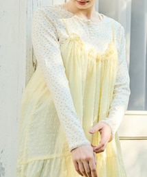 Crisp | ヘンリーネックフラワーTシャツ[c1R3643](Tシャツ/カットソー)