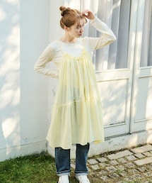 Crisp | ドビーティアードミニキャミワンピース[c2R3643](ワンピース)