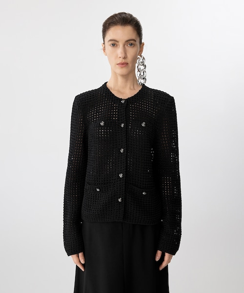 JNBY（ジェーエヌビーワイ）の「Timeless Structure Knit Jacket（その他アウター・レディース・ホワイト/ブラウン/ブラック・36/38/40）」の2枚目の写真