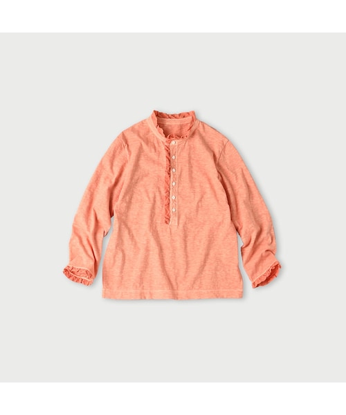 未使用タグ付き✨45R 25SS 天竺の四角ヘンリーネックTシャツ 草木染め 45R（フォーティファイブアール）の「天竺の四角ヘンリーネックTシャツ