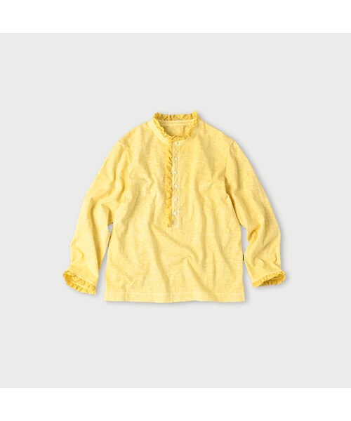 25SS 45R 天竺の四角ヘンリーネックTシャツ（草木染め） 未使用タグ付き✨45R 25SS 天竺の四角ヘンリーネックTシャツ
