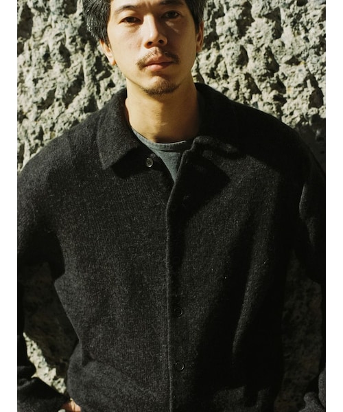 LIDNM ALPACA KNIT SHIRT CARDIGAN S げんじ LIDNM（リドム）の「ALPACA KNIT SHIRT CARDIGAN（カーディガン