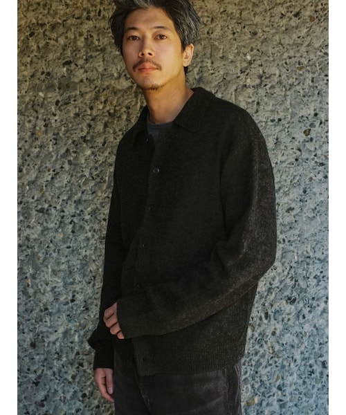 LIDNM（リドム）の「ALPACA KNIT SHIRT CARDIGAN（カーディガン