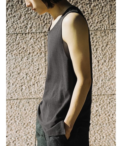 LIDNM（リドム）の「LINEN SLUB TANK TOP（タンクトップ）」 - WEAR