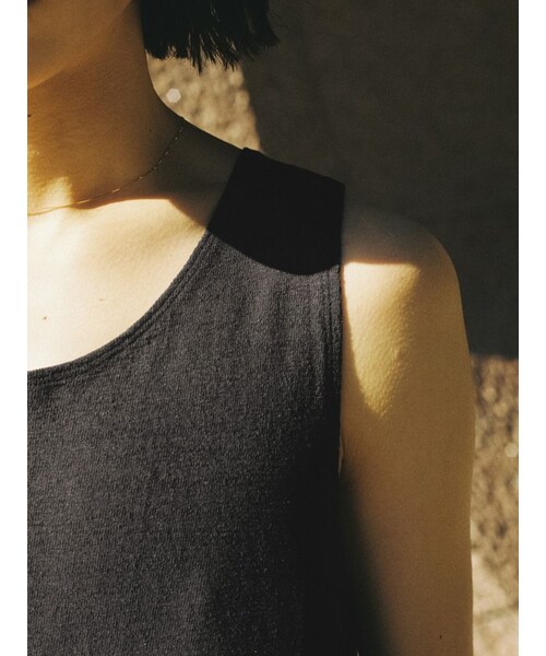 LIDNM(リドム)の「LINEN SLUB TANK TOP(タンクトップ・メンズ・ブラック/ホワイト/ブラウン・S/M/L)」の20枚目の写真