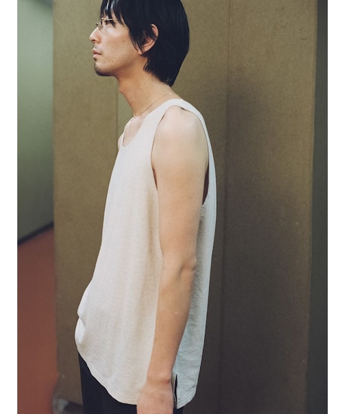 LIDNM（リドム）の「LINEN SLUB TANK TOP（タンクトップ）」 - WEAR