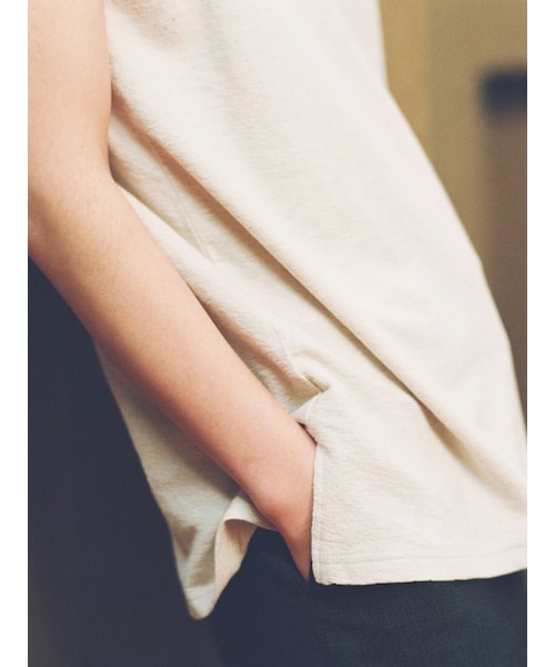 LIDNM(リドム)の「LINEN SLUB TANK TOP(タンクトップ・メンズ・ブラック/ホワイト/ブラウン・S/M/L)」の9枚目の写真