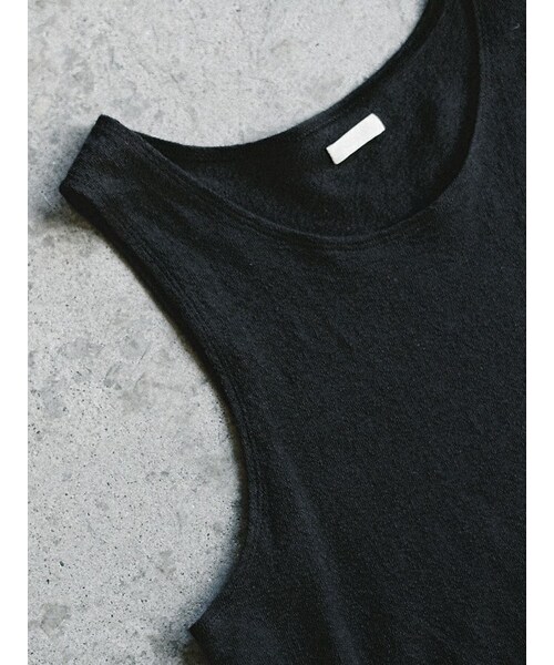 LIDNM(リドム)の「LINEN SLUB TANK TOP(タンクトップ・メンズ・ブラック/ホワイト/ブラウン・S/M/L)」の22枚目の写真