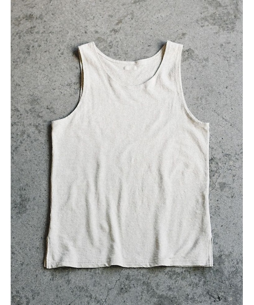LIDNM（リドム）の「LINEN SLUB TANK TOP（タンクトップ）」 - WEAR