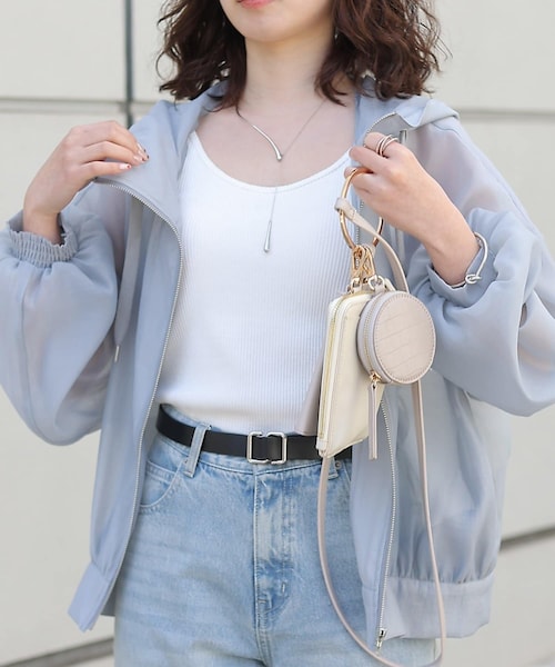 COLONY 2139（コロニートゥーワンスリーナイン）の「シアーエステルボイルフード付マンパ（マウンテンパーカー・レディース・ブラック/オフホワイト/グレー/ブラウン/グレージュ・F）」の3枚目の写真