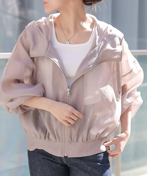 COLONY 2139（コロニートゥーワンスリーナイン）の「シアーエステルボイルフード付マンパ（マウンテンパーカー・レディース・ブラック/オフホワイト/グレー/ブラウン/グレージュ・F）」の5枚目の写真