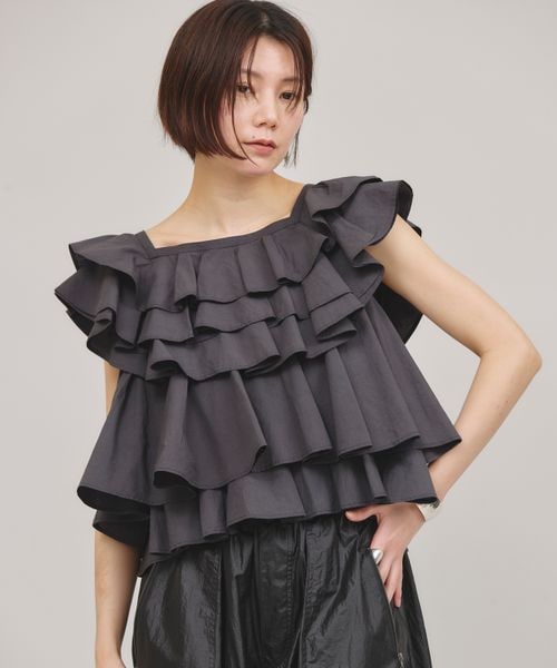 Curensology（カレンソロジー）の「ポプリンラッフルブラウス（）」 - WEAR