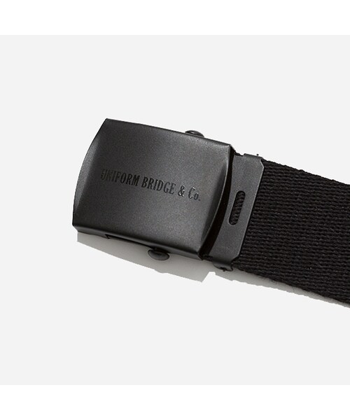 UNIFORM BRIDGE(ユニフォームブリッジ)の「OG Logo Army Belt - Black - THE GREAT DIVIDE(その他・メンズ・other・Default Title)」の2枚目の写真
