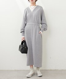 natural couture | 2WAYデザイン切替裏毛ワンピース(ワンピース/ドレス)