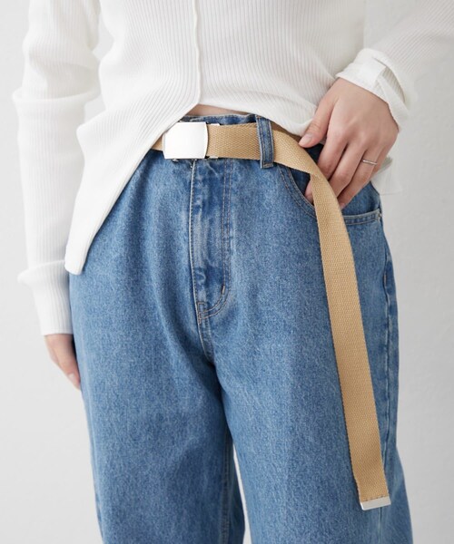CIAOPANIC TYPY(チャオパニックティピー)の「【UNISEX】ガチャベルト(ベルト・レディース・ベージュ/ピンク/カーキ/ブラック・ONE)」の1枚目の写真