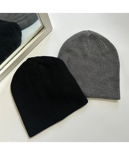 copine（コピン）の「サマービーニー(2color)（ニットキャップ/ビーニー・レディース・チャコール/ブラック・ワンサイズ）」の2枚目の写真