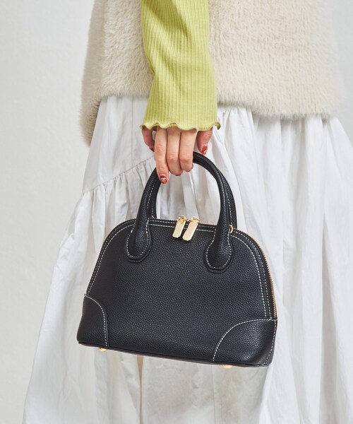 ORiental TRaffic（オリエンタルトラフィック）の「ブガッティ型ハンドバッグ/BA-232（バッグ・レディース・ベージュ/ブラック・-）」の21枚目の写真