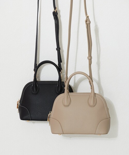 ORiental TRaffic（オリエンタルトラフィック）の「ブガッティ型ハンドバッグ/BA-232（バッグ・レディース・ベージュ/ブラック・-）」の13枚目の写真