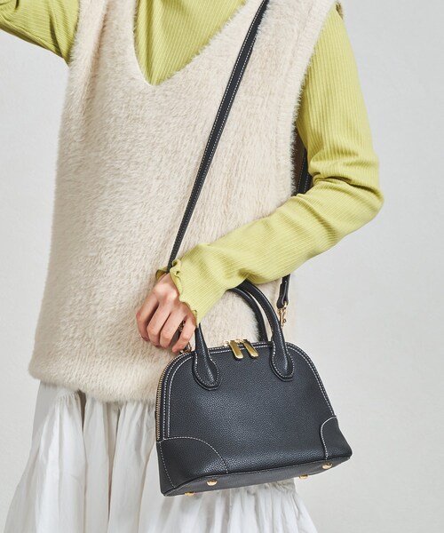 ORiental TRaffic（オリエンタルトラフィック）の「ブガッティ型ハンドバッグ/BA-232（バッグ・レディース・ベージュ/ブラック・-）」の22枚目の写真