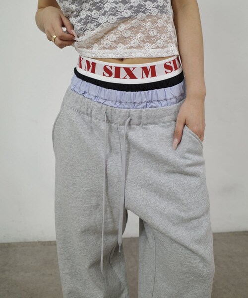 WHO'S WHO gallery(フーズフーギャラリー)の「【Six M/シックスエム】トリプルレイヤードパンツ(パンツ・レディース・グレー/チャコールグレー・F)」の1枚目の写真