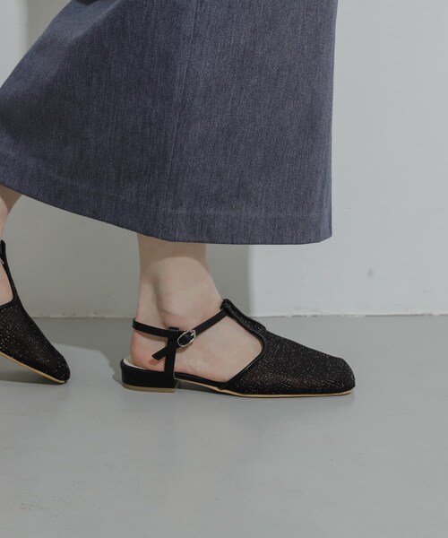 SENSE OF PLACE by URBAN RESEARCH（センスオブプレイスバイアーバンリサーチ）の「Tストラップメッシュサンダル（その他シューズ・レディース・BLACK/SILVER/GOLD・S/M/L）」の18枚目の写真