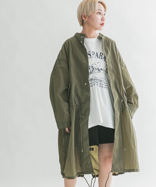 KBF（ケイビーエフ）の「ナイロンモッズコート（モッズコート・レディース・OFF/D.KHAKI・one）」の18枚目の写真