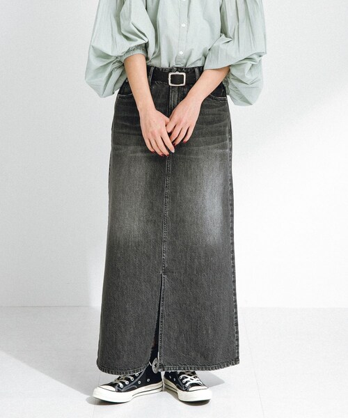 URBAN RESEARCH Sonny Label（アーバンリサーチサニーレーベル）の「Aラインデニムスカート（デニムスカート・レディース・インディゴ/ブラック・36/38）」の4枚目の写真
