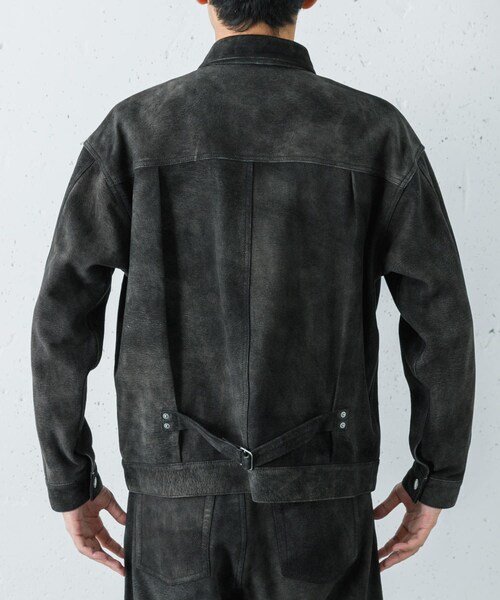 URBAN RESEARCH（アーバンリサーチ）の「『別注』SEVEN BY SEVEN×URBAN RESEARCH　1ST TYPE LEATHER JACKET（テーラードジャケット・メンズ・BLACK/NAVY・M/L）」の4枚目の写真