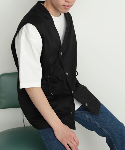 SENSE OF PLACE by URBAN RESEARCH（センスオブプレイスバイアーバンリサーチ）の「『ユニセックス』ハンティングベスト（テーラードジャケット・メンズ・GREIGE/BLACK/KHAKI・M/L）」の19枚目の写真