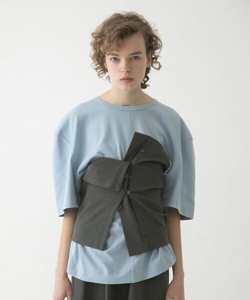 LAATO（ラート）の「puff shoulder big tee（Tシャツ/カットソー・レディース・インク/マロン/スカイ・Free）」の3枚目の写真