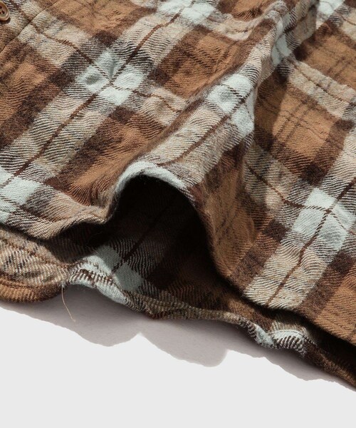 ADAM ET ROPE'(アダムエロペ)の「【LIBRIO MENDONCA/リブリオ メンドンサ】SHIRT DOCKING SWEAT PULLOVER(スウェット・メンズ・ライトグレー/ブルー・M/XL)」の15枚目の写真