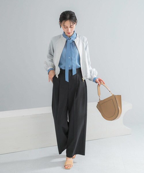 URBAN RESEARCH ROSSO（アーバンリサーチロッソ）の「ビンテージツイルライトブルゾン（ブルゾン・レディース・IVORY/D/BROWN・Free）」の12枚目の写真