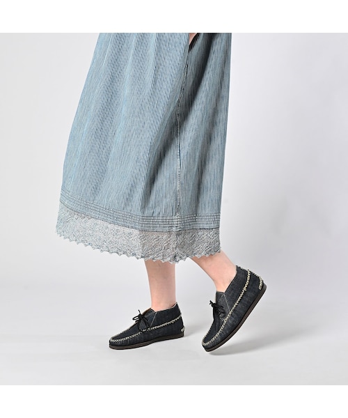 45プチデニム×レースのタックドレス（加工）