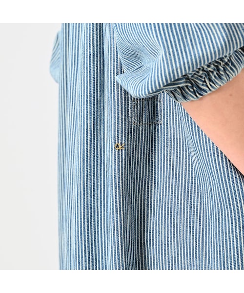 45プチデニム×レースのタックドレス（加工）