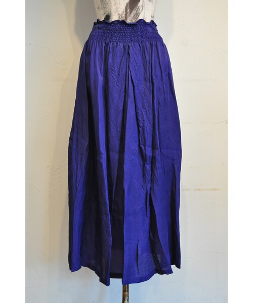 hippiness（ヒッピネス）の「キュプラシャーリングスカート（スカート・レディース・ブラック/パープル/グリーン/ブラウン/ピンク/ベージュ・one）」の5枚目の写真