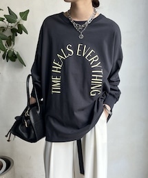DouDou（ドゥドゥ）の「メッセージ前後2WAYTシャツ（Tシャツ/カットソー）」