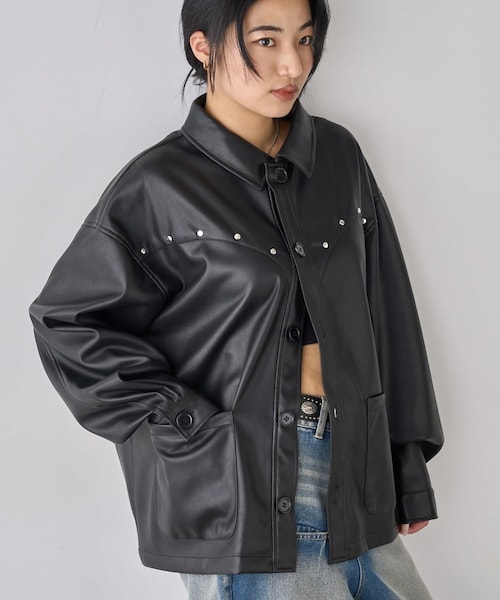 who’s who gallery レザージャケット パル PAL 【WHO'S WHO gallery】ボンディングフェイクレザー