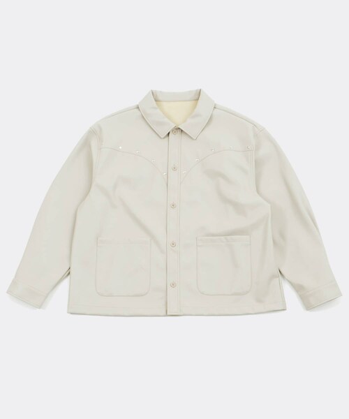 WHO'S WHO gallery（フーズフーギャラリー）の「スタッズフェイクレザーカバーオール（カバーオール・メンズ・ブラック/グレー・F）」の2枚目の写真