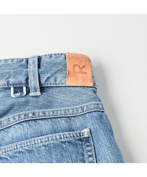 ライ麦デニムのシャルロットパッチワークスカート（淡） 45R（フォーティファイブアール）の「ライ麦デニムの