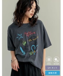 Re:EDIT（リエディ）の「プラネットグラフィックTシャツ - トップス通販 | 人気レディースファッション - Re:EDIT（リエディ）（トップス）」