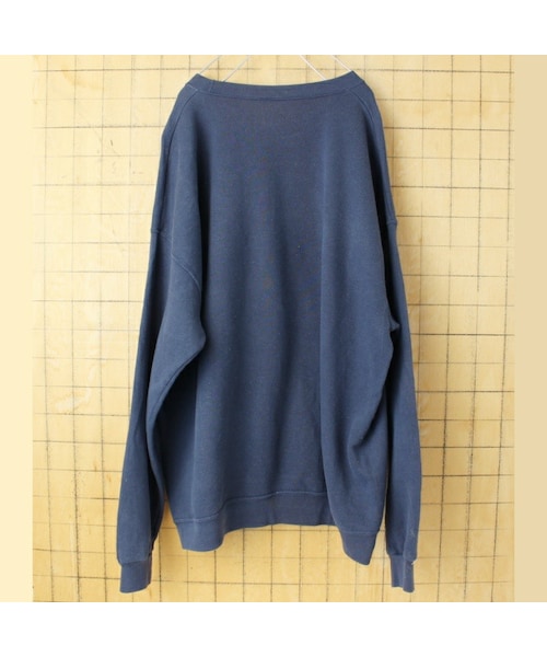 --（--）の「ビッグサイズ 90s 00s USA 無地 スウェット ネイビー ブルー メンズXL相当 アメリカ古着（スウェット・レディース・ブルー・XL）」の3枚目の写真